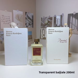 Francis Kurkdjian Transparent Bottle Red Baccarat Rouge 540 Baccarat Red Card Game Perfume 200ml